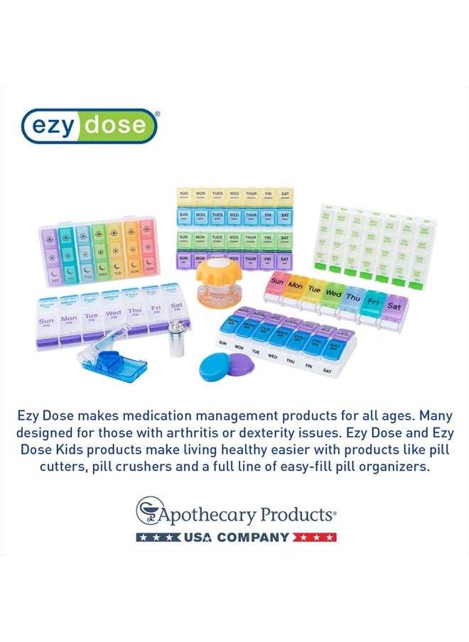 Ezy Dose - Pill Cutter and Splitter with Dispenser, Cuts Pills, Vitamins, Tablets, Stainless Steel Blade, Travel Sized, Green - Image 1