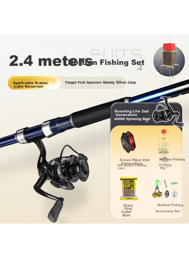 Han Ding Handing Sea Fishing Rod Casting Rod Set Long Casting Rod Sea Fishing Rod 2.4m Bottom Fishing Set - Image 4