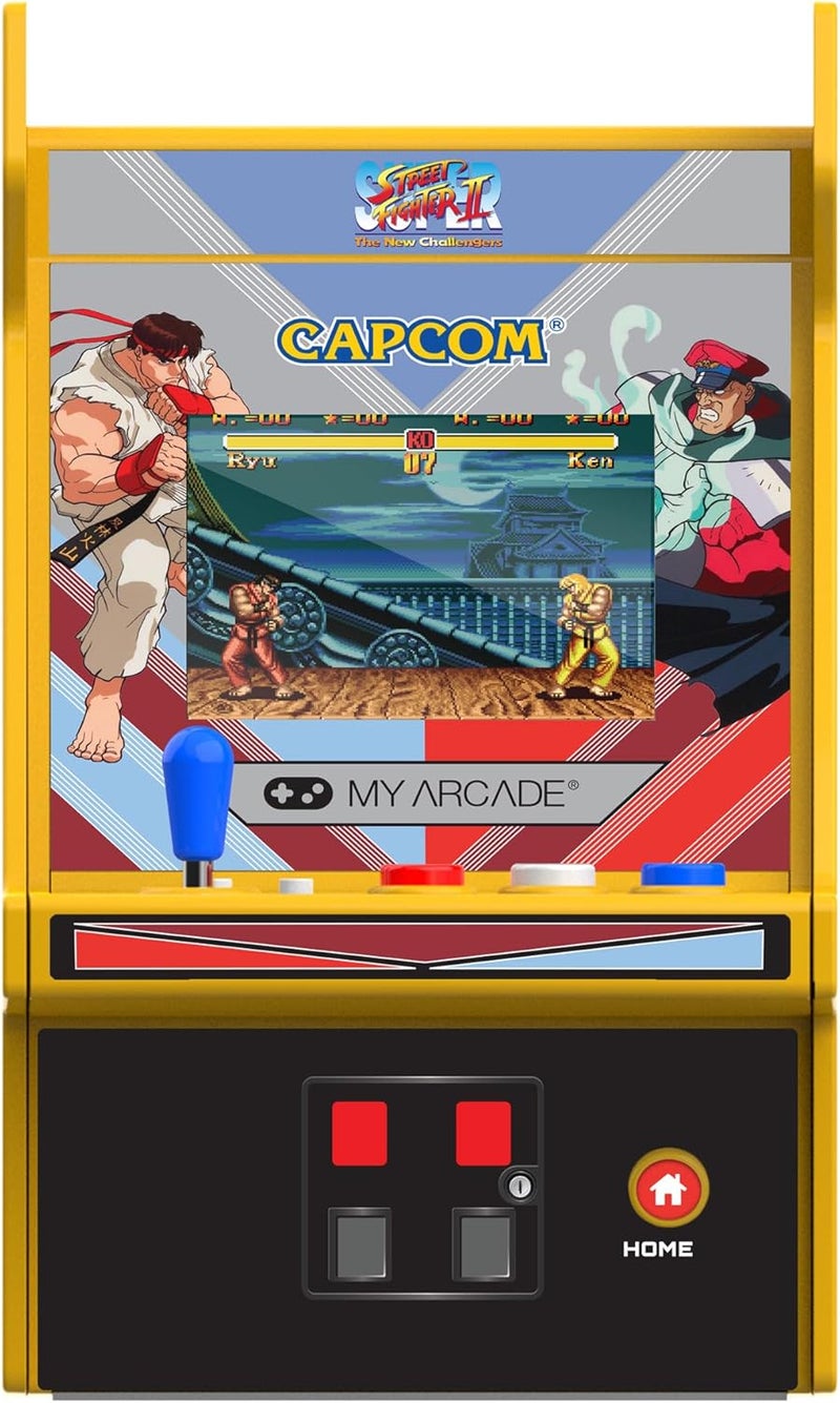My Arcade  MICRO PLAYER 6.7" SUPER STREET FIGHTER II PORTABLE RETRO ARCADE (2 GAMES IN 1) - YELLOW & GRAY - Image 3