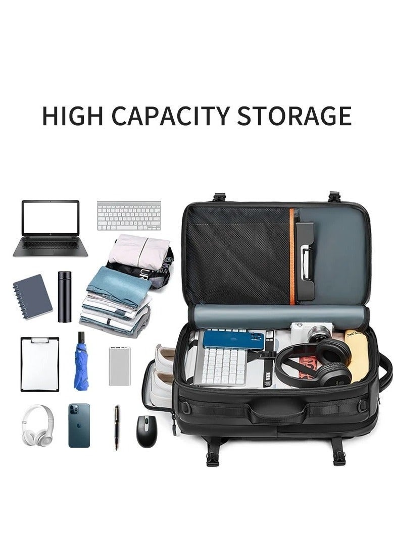 Skycare Business Travel Waterproof Backpack, Multi-functional Large Capacity Expandable Computer Bag for Handheld or Shoulder Carry - Image 3