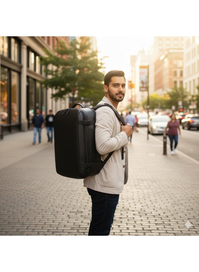 Skycare Business Travel Waterproof Backpack, Multi-functional Large Capacity Expandable Computer Bag for Handheld or Shoulder Carry - Image 2