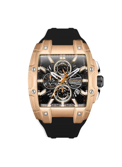 Quantum Men's Silicone Chronograph Watch HNG1161.451 - 43 mm