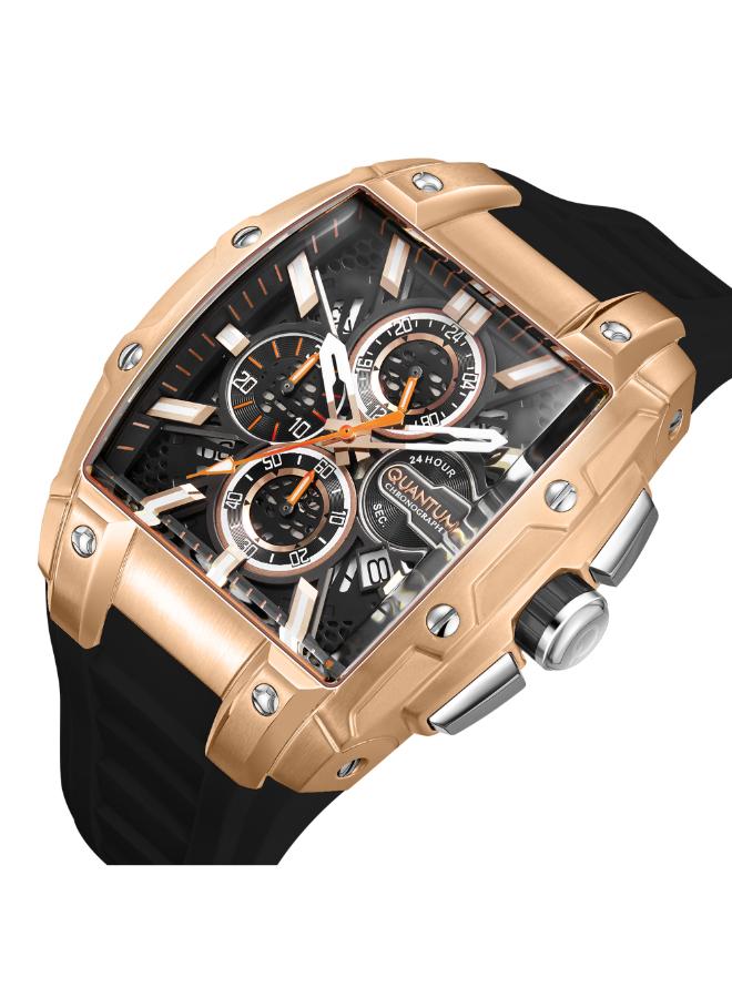 Quantum Men's Silicone Chronograph Watch HNG1161.451 - 43 mm - Image 5