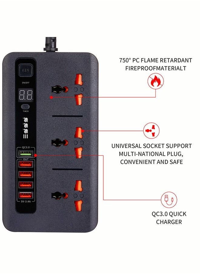 Power Socket Smart Time Power 5 USB and 3 Power Sockets