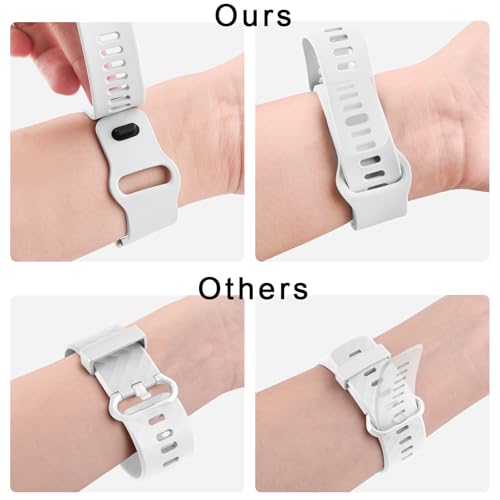 Tobfit Solicone Strap Compatible with Redmi Watch 5 Active, Sport Waterproof Replacement Strap for Redmi Watch 5 Lite/Active band,White - Image 5