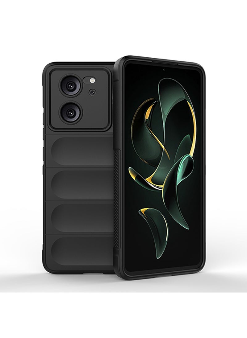 Generic Xiaomi 13T/13T Pro/Redmi K60 Ultra Silicone Case Cover Phone Accessories with Anti-drops Anti-fingerprints Camera Protection Soft Ultra Thin Back Protective Cover (Black)  - Image 1