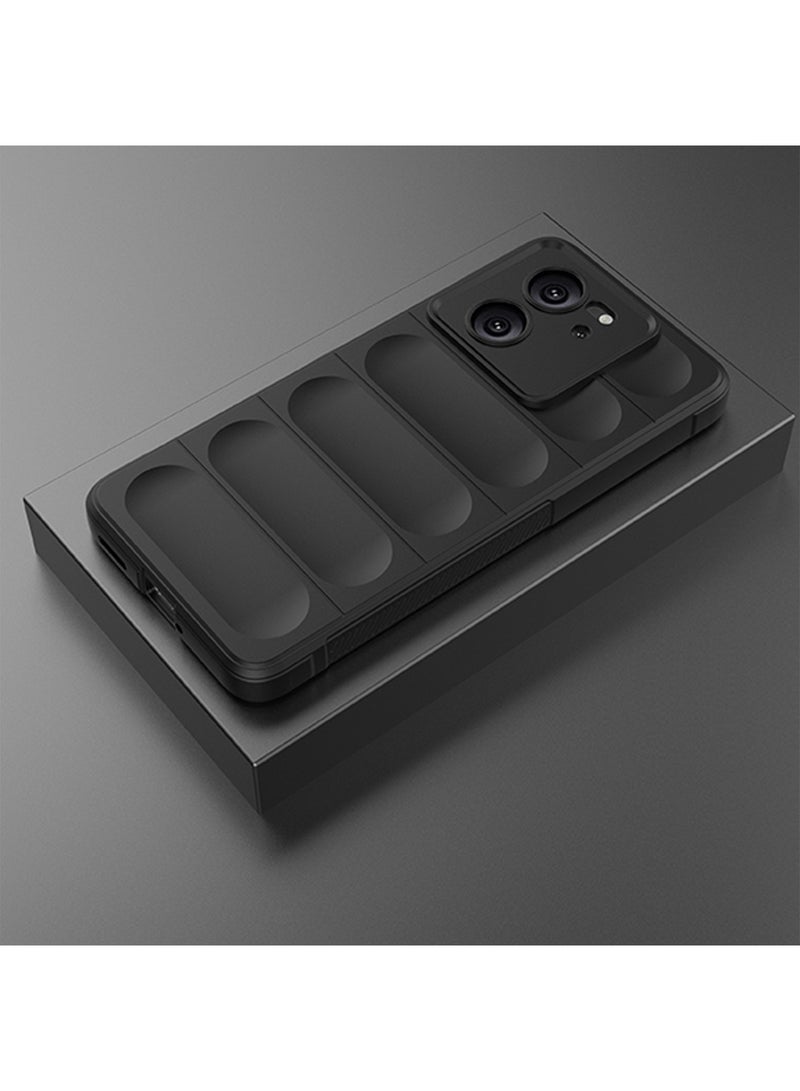 Xiaomi 13T/13T Pro/Redmi K60 Ultra Silicone Case Cover Phone Accessories with Anti-drops Anti-fingerprints Camera Protection Soft Ultra Thin Back Protective Cover (Black)