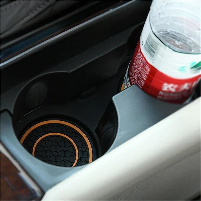 Application 12pcs Universal Car Cup Holder Coasters Non-Slip and Anti-dust Insert Auto Mat Interior Accessories(Green) - Image 3
