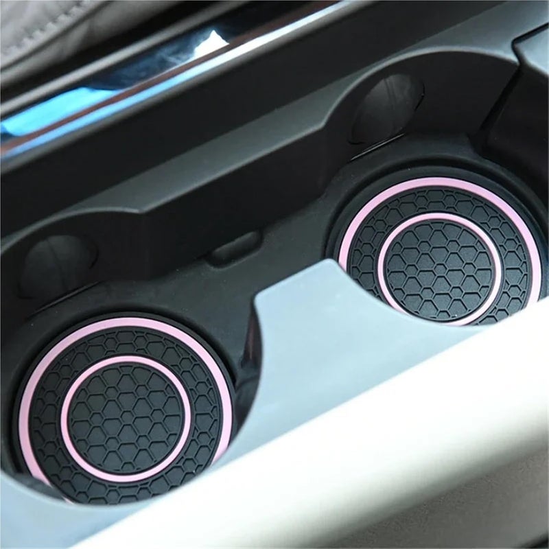 Application 12pcs Universal Car Cup Holder Coasters Non-Slip and Anti-dust Insert Auto Mat Interior Accessories(Green) - Image 4