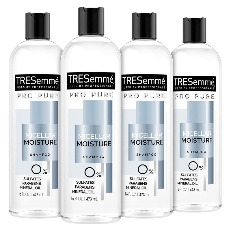 TRESemmé TRESemm Pro Pure Moisture Shampoo for Daily Moisture Paraben and Dye Free 16 oz 4 Count