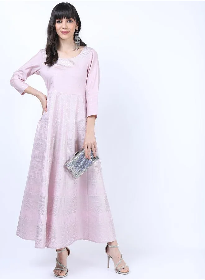 فيشود Vishudh Vishudh Pink Ethnic Maxi Dress