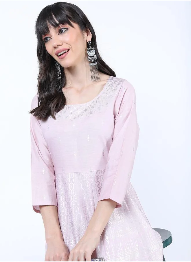 فيشود Vishudh Vishudh Pink Ethnic Maxi Dress