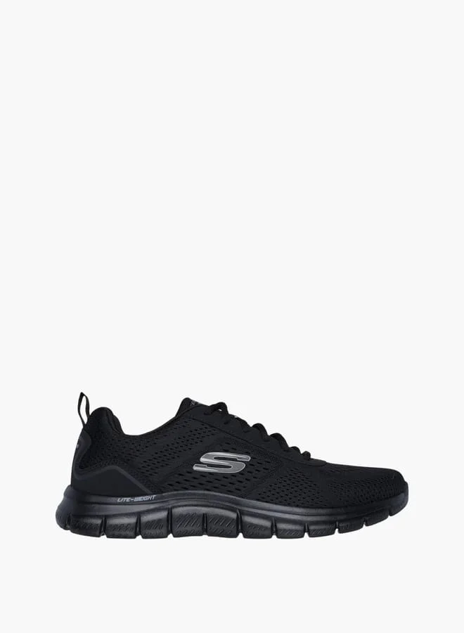 سكيتشرز Men's Logo Detail Sports Shoes With Lace-Up Closure - Track