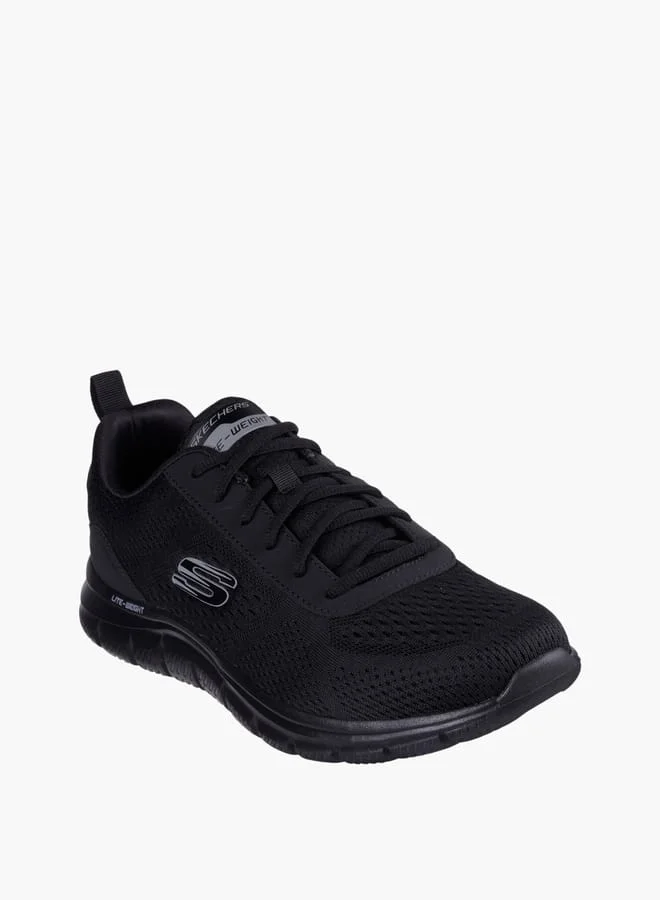 سكيتشرز Men's Logo Detail Sports Shoes With Lace-Up Closure - Track