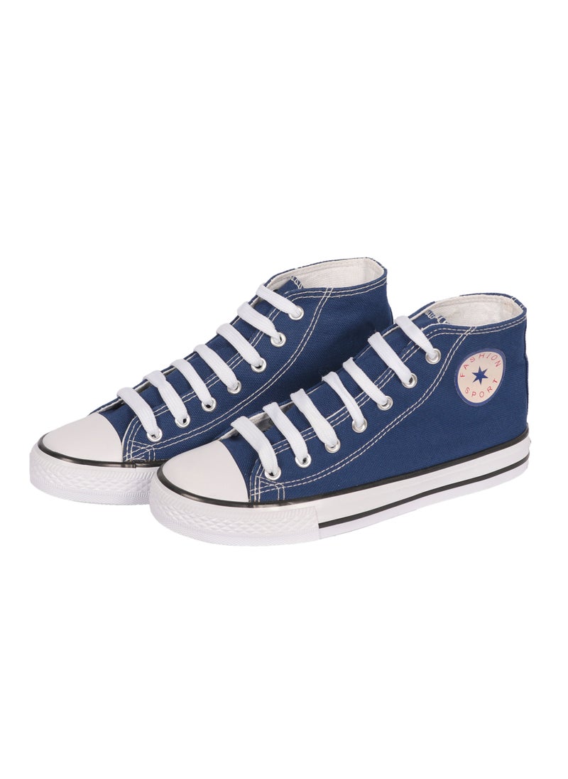 Fashion Sport Ladies Shoes High top navy blue  - Image 3