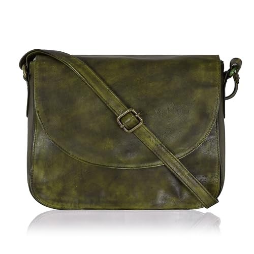 Ozora Genuine Leather Shoulder Crossbody Purse For Women with Adjustable Strap, Mobile Pocket & Outside & Inside Zipper - Image 1