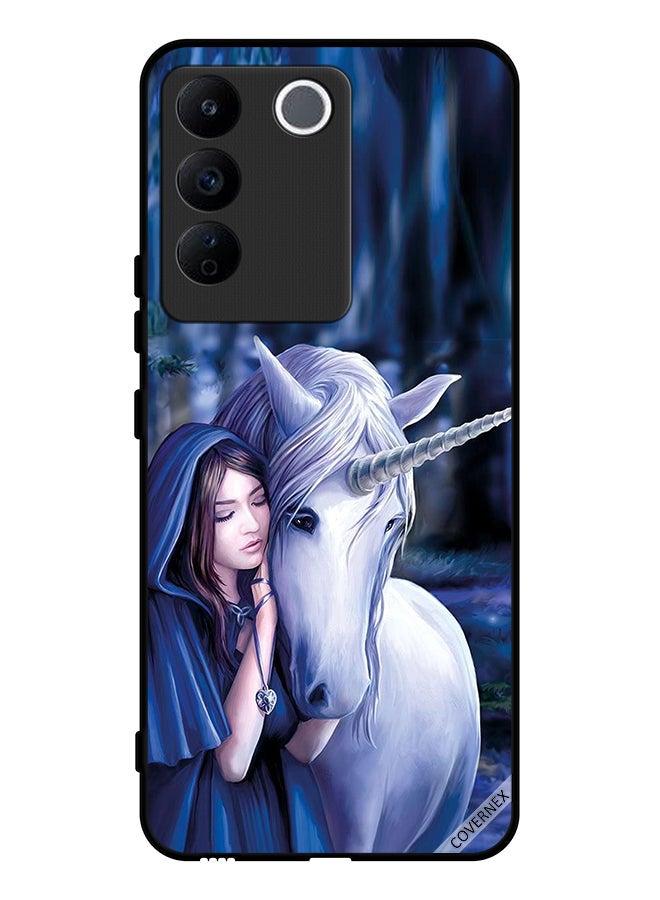 Covernex Protective Case Cover For Vivo V27e Girl Love Unicorn - Image 1