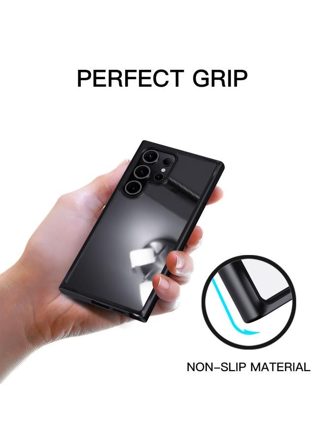 S-TOP Case For Samsung Galaxy S24 Ultra 5G Ming Shield Hybrid Frosted Transparent PC + TPU Scratchproof Phone Case - Image 4