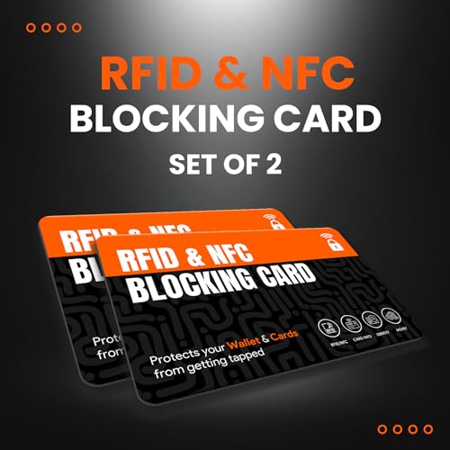 tinydabba NFC Blocking Cards (2-Pack) | Ultra Thin Contactless Card Protector for Wallets & Passport Holders | Perfectly fits in Any Wallet or Purse | Men & Women | Smart & Slim fits in Wallet/Purse - Image 2