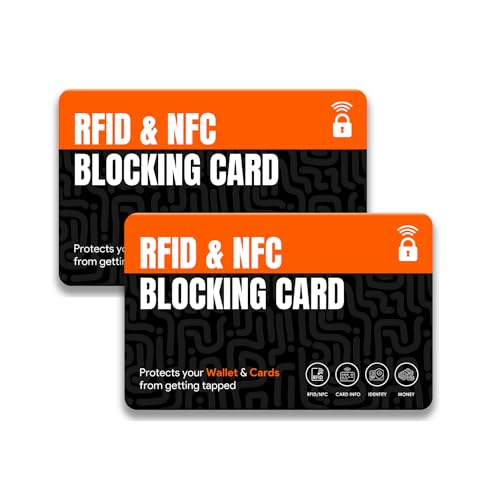 tinydabba NFC Blocking Cards (2-Pack) | Ultra Thin Contactless Card Protector for Wallets & Passport Holders | Perfectly fits in Any Wallet or Purse | Men & Women | Smart & Slim fits in Wallet/Purse - Image 1