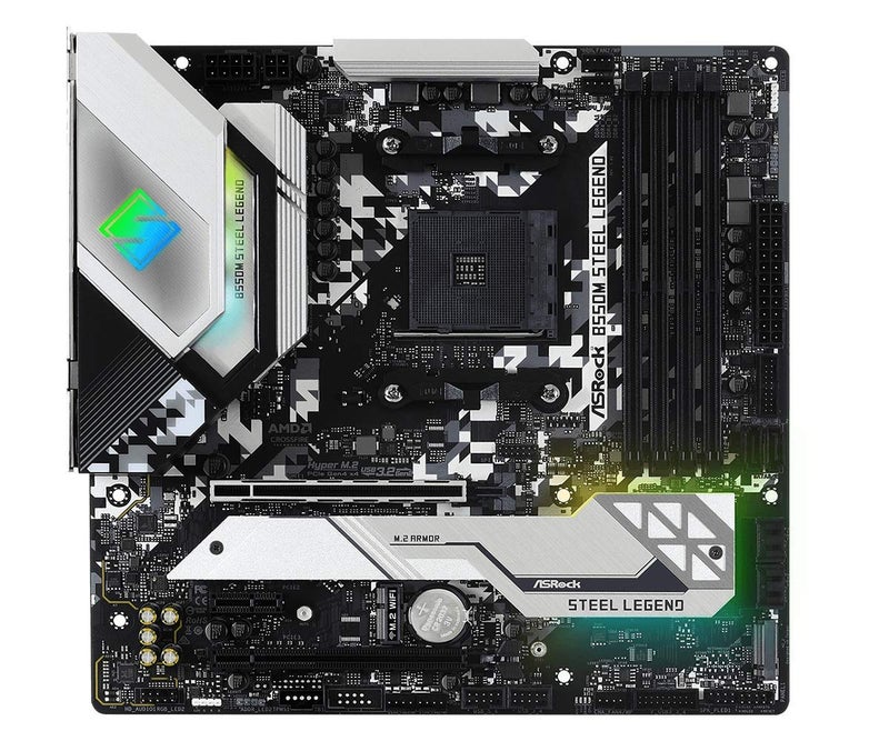 ASRock B550M Steel Legend Supports 3rd Gen AMD AM4 Ryzen™ / Future AMD Ryzen™ Processors Motherboard - Image 2