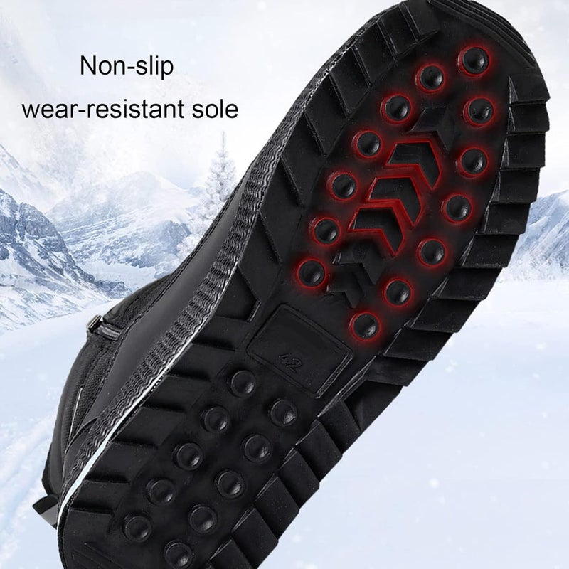 Snow Boots Womens, Winter Warm Plush Lined Ankle Wellies Waterproof Anti-Slip Hiking Flat Rubber Grip Sole Classic Short Boots for Outdoor Hiking Ski Holidays Snowboard - Image 5