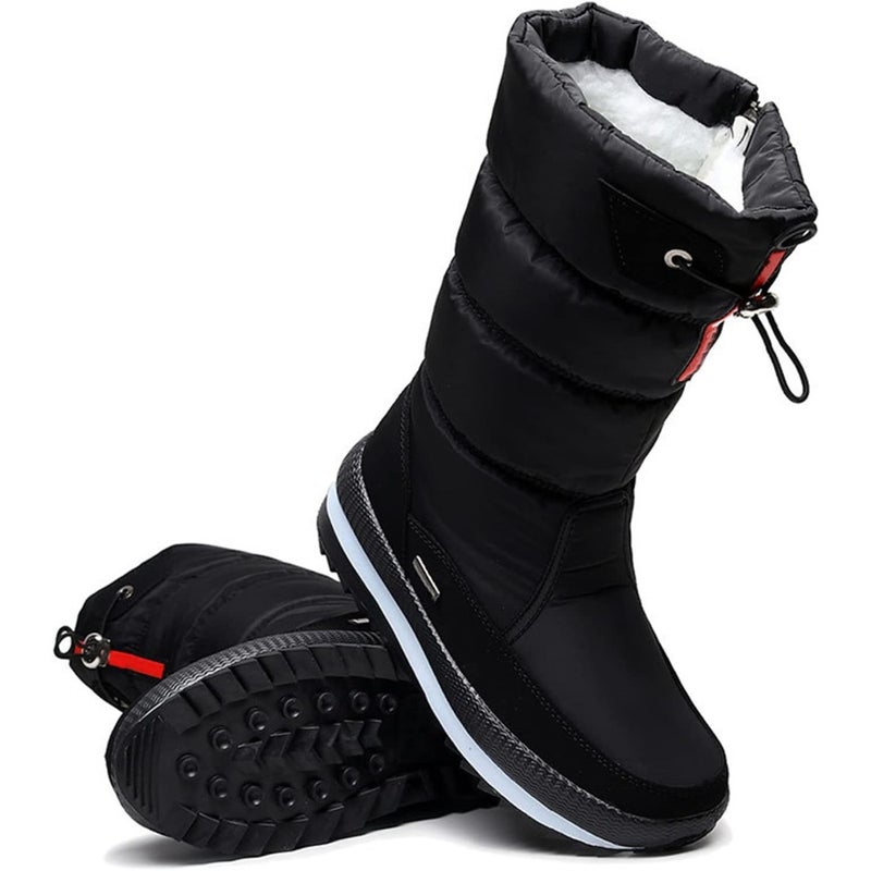 Snow Boots Womens, Winter Warm Plush Lined Ankle Wellies Waterproof Anti-Slip Hiking Flat Rubber Grip Sole Classic Short Boots for Outdoor Hiking Ski Holidays Snowboard - Image 3