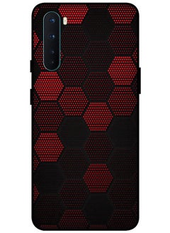 Protective Case Cover For OnePlus Nord Smart Series Printed Protective Case Cover for OnePlus Nord Red Hexagon