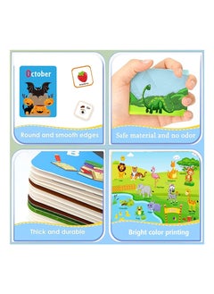 KASTWAVE Busy Book for Toddlers, 32 Themes Preschool Montessori Learning Activity Quiet Book, Early Educational Learning Sensory Toys Binder Book for Kids  - Image 5