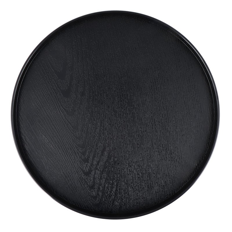 MDLUU Plastic Serving Tray 13 Ottoman Tray Round Butler Tray for Breakfast in Bed Coffee Table Decor Party