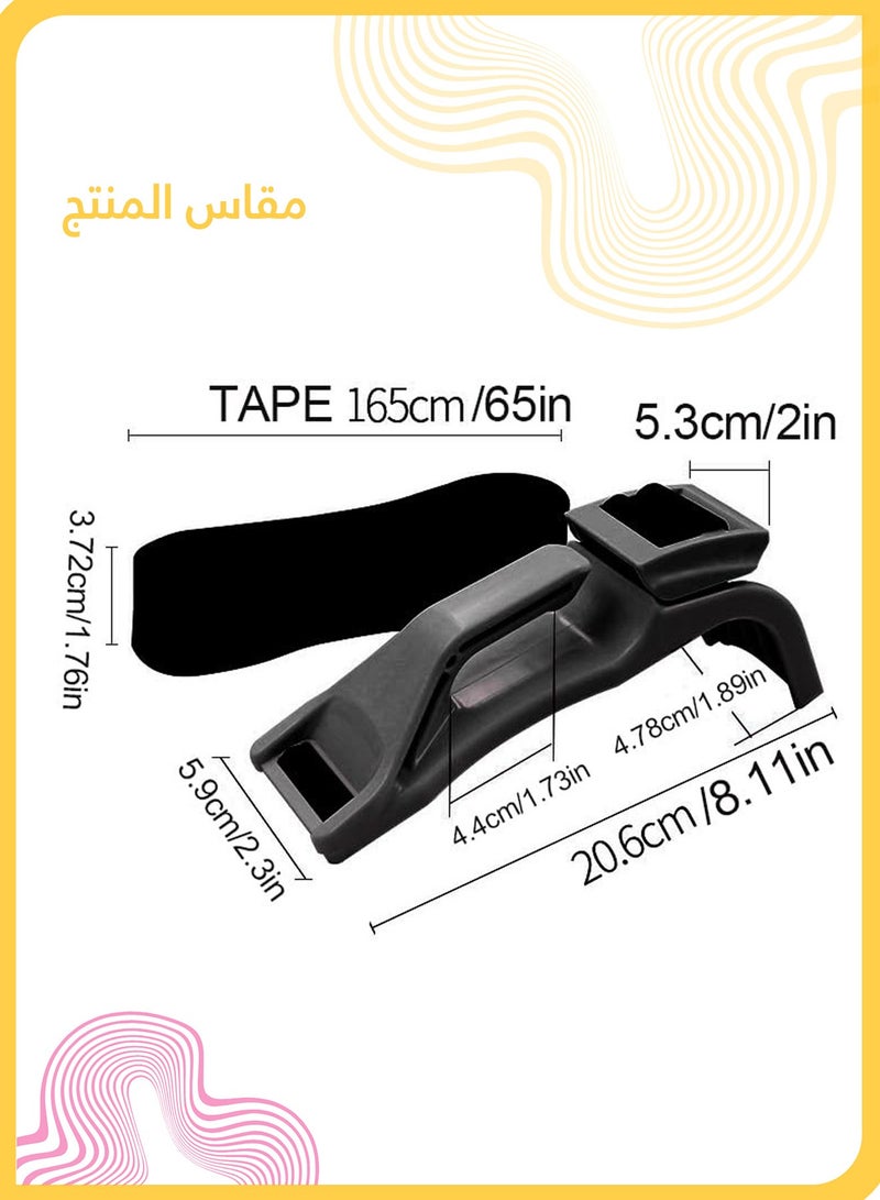شي آند ليتل حزام أمان لحزام البطن أثناء الحمل، منظم لحزام الأمان، لتخفيف ضغط البطن أثناء الحمل، مناسب لمقعد السيارة عالميًا، حزام قابل للتعديل، سهل التركيب (أسود) - Image 3