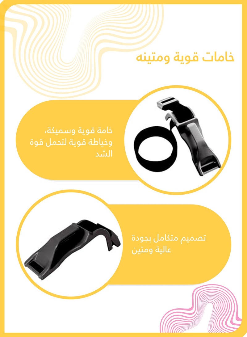 شي آند ليتل حزام أمان لحزام البطن أثناء الحمل، منظم لحزام الأمان، لتخفيف ضغط البطن أثناء الحمل، مناسب لمقعد السيارة عالميًا، حزام قابل للتعديل، سهل التركيب (أسود) - Image 4
