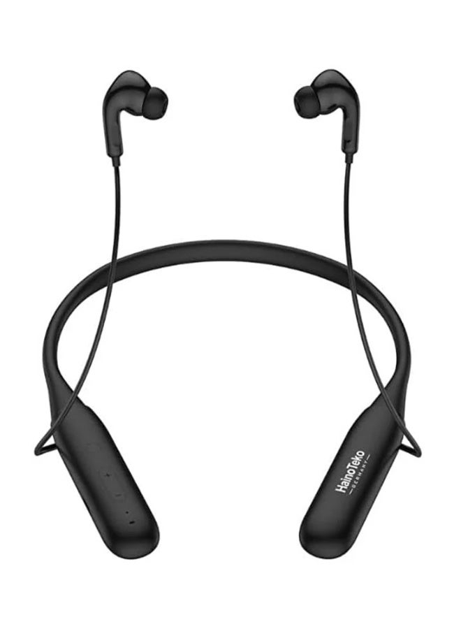 Haino Teko Germany HainoTeko HN-103 Wireless Neckband Earphones with Hi-Res Audio and 100-Hour Playtime, Black - Image 1