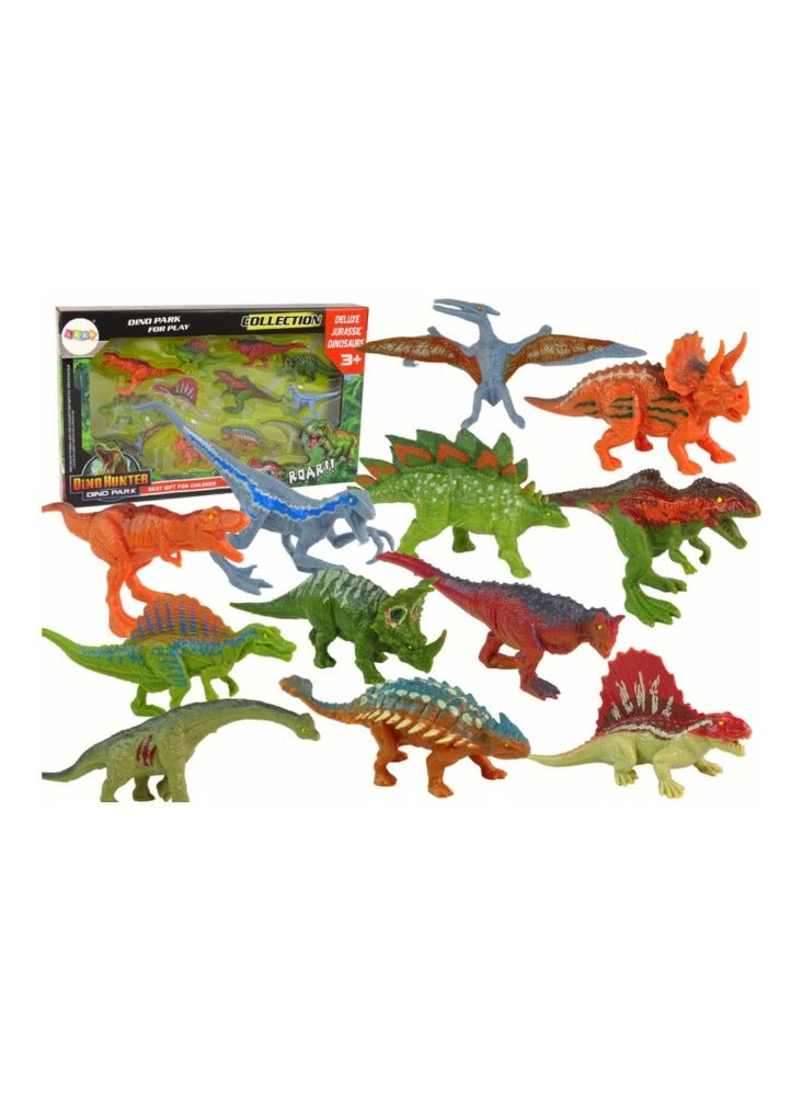 Set of Dinosaur Figurines 12 pieces Colorful