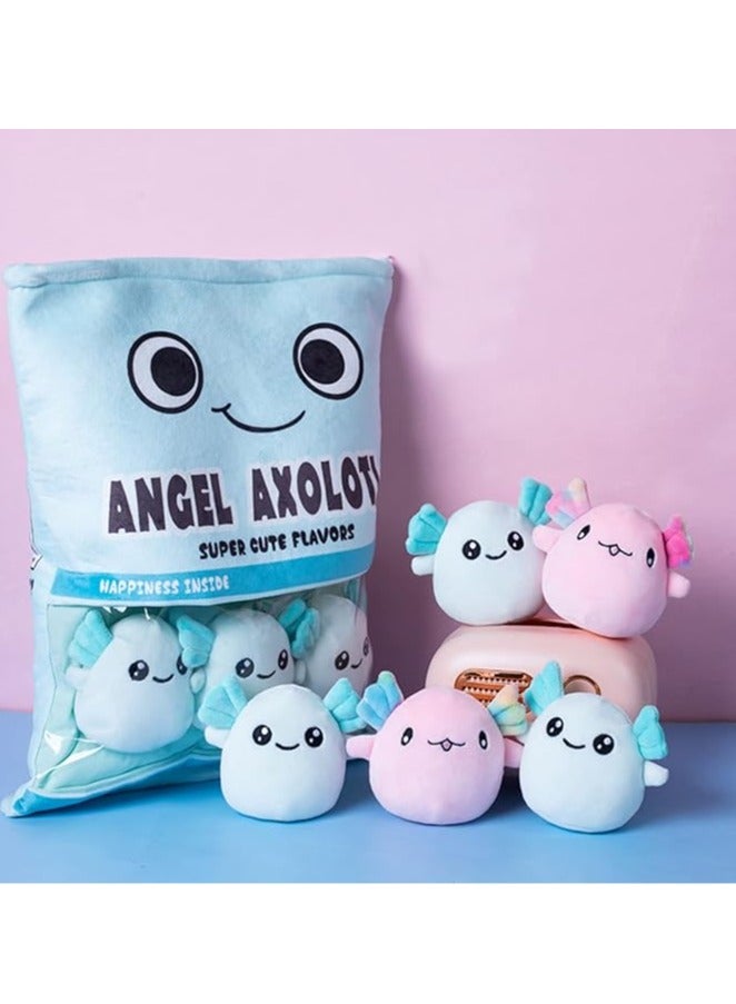 general Cute salamander plush toy, detachable salamander plush pillow, kawaii plush toy set for boys, girls, birthday gift (6 units per bag) - Image 2