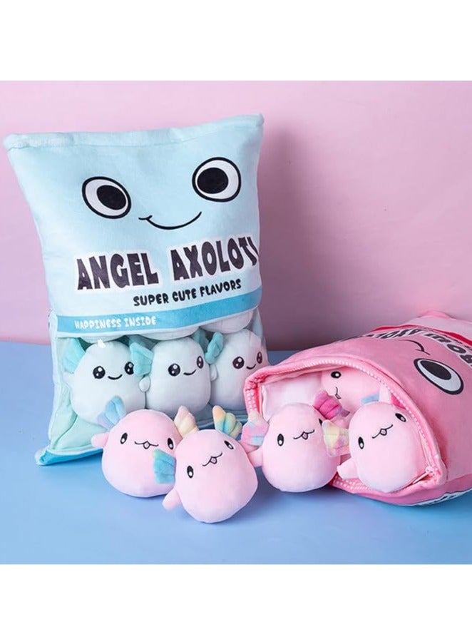 general Cute salamander plush toy, detachable salamander plush pillow, kawaii plush toy set for boys, girls, birthday gift (6 units per bag) - Image 4