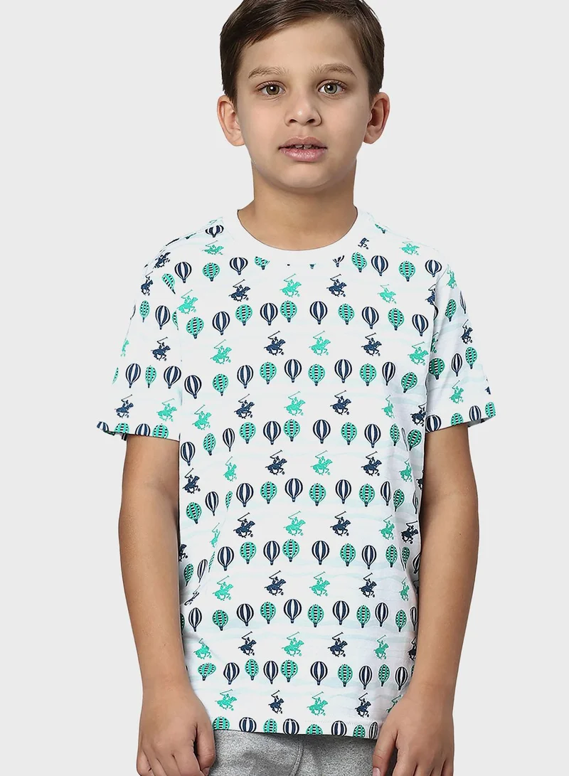bhpoloclub Youth Air Balloon Print T-Shirt