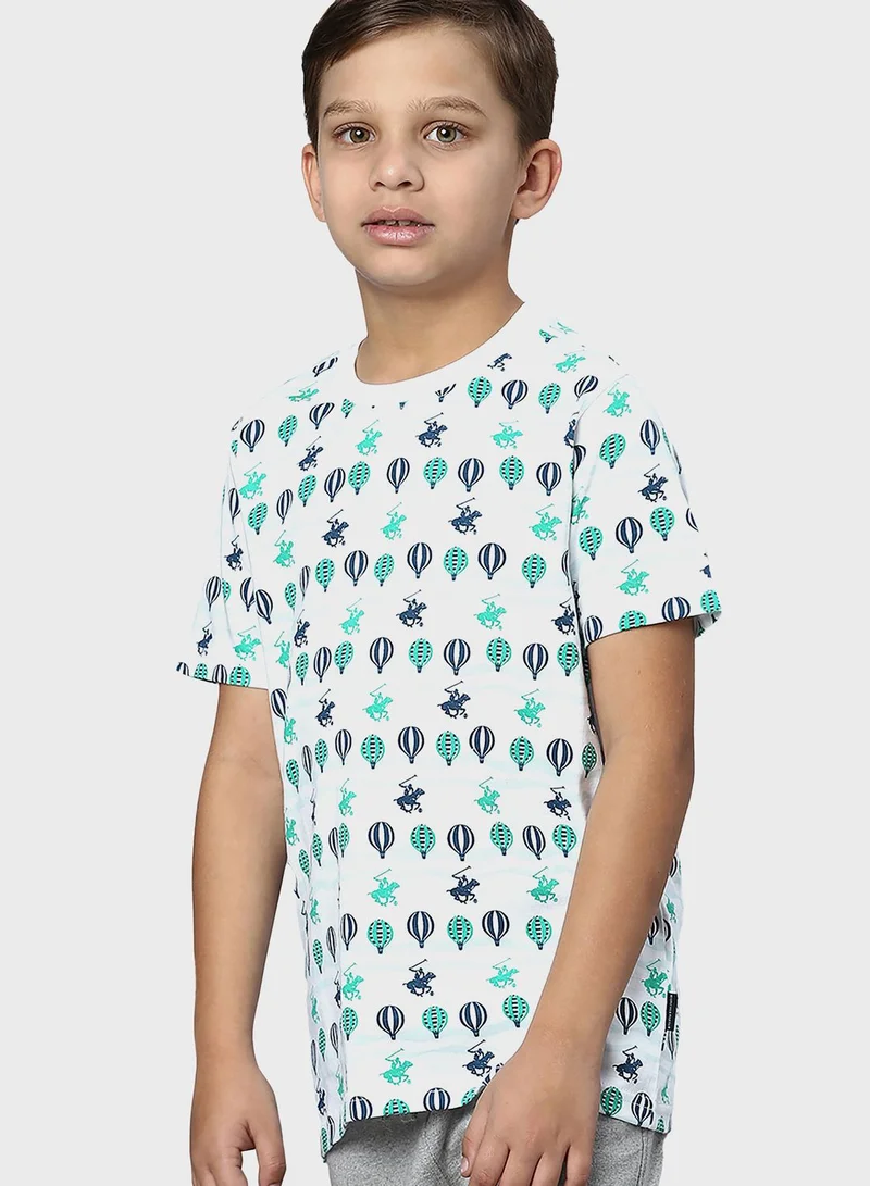 bhpoloclub Youth Air Balloon Print T-Shirt