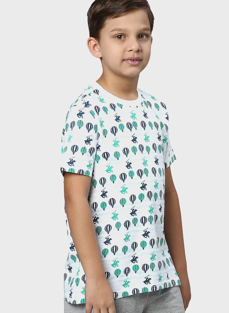 bhpoloclub Youth Air Balloon Print T-Shirt