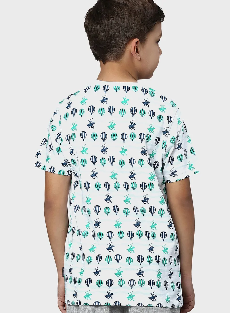 bhpoloclub Youth Air Balloon Print T-Shirt