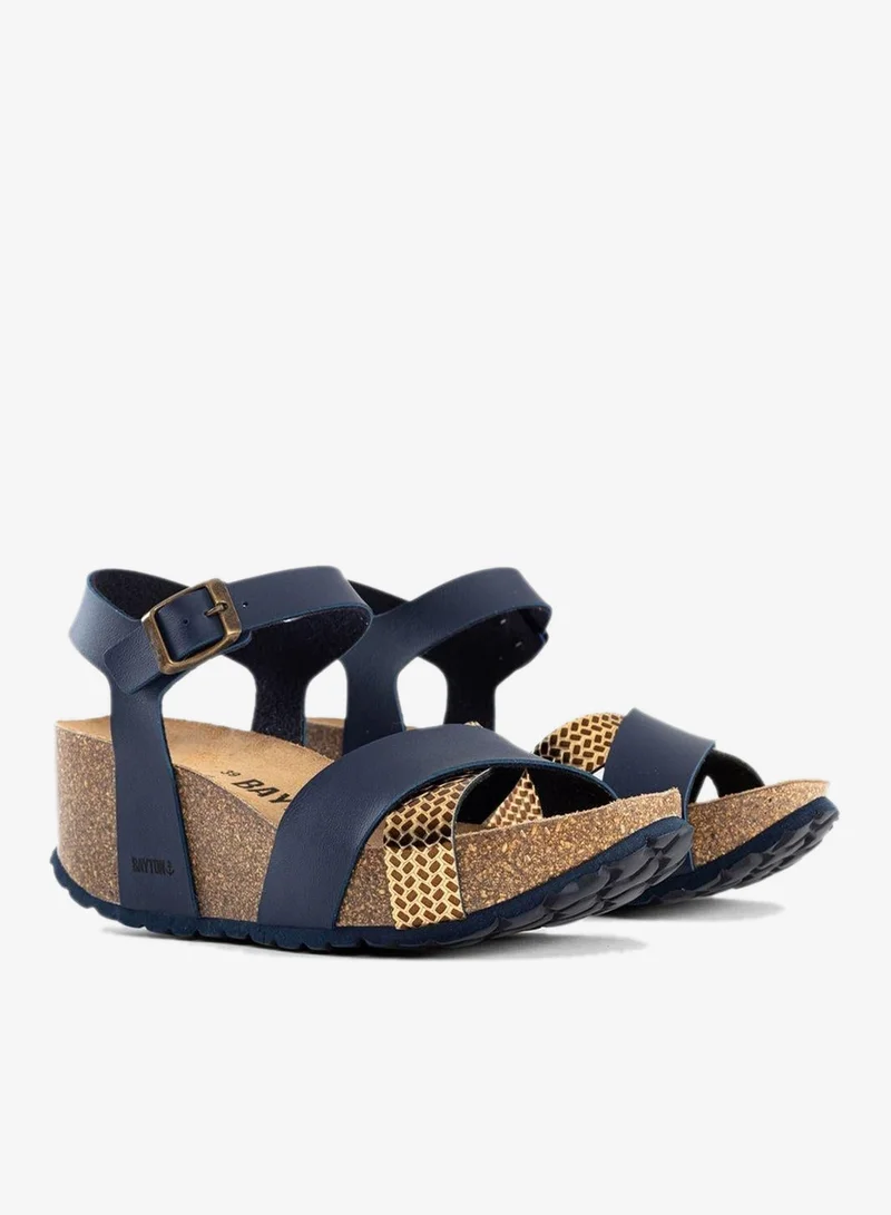 BAYTON Minorque Strappy Mid Heel Wedges