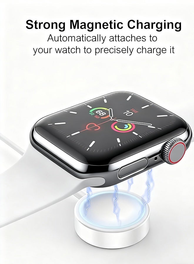 Happy D Fast Charging USB C Watch Charger Cord Compatible for Apple Watch, Magnetic Watch Charging Cable Compatible for Watch Series 9/8/7/Ultra/Ultra2/SE2/6/5/4/3/2/1/SE1, Type C Cord, 1M - Image 4