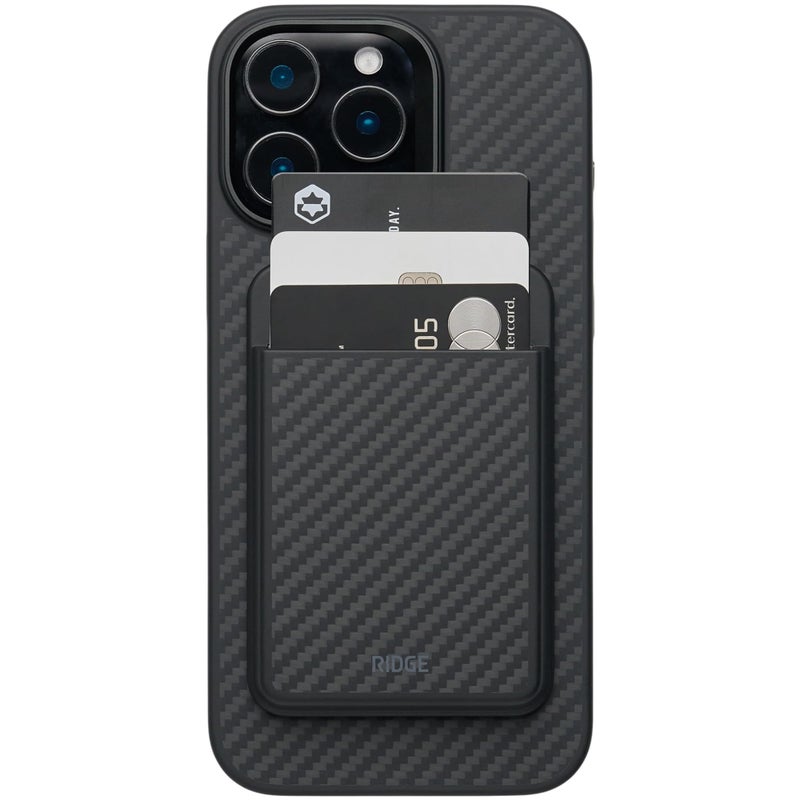 The Ridge Ridge Card Holder Compatible with Magsafe HighStrength For A Secure Hold Keeps Up To 3 Card Shatterproof TPU Carbon Fiber 3K - Image 2