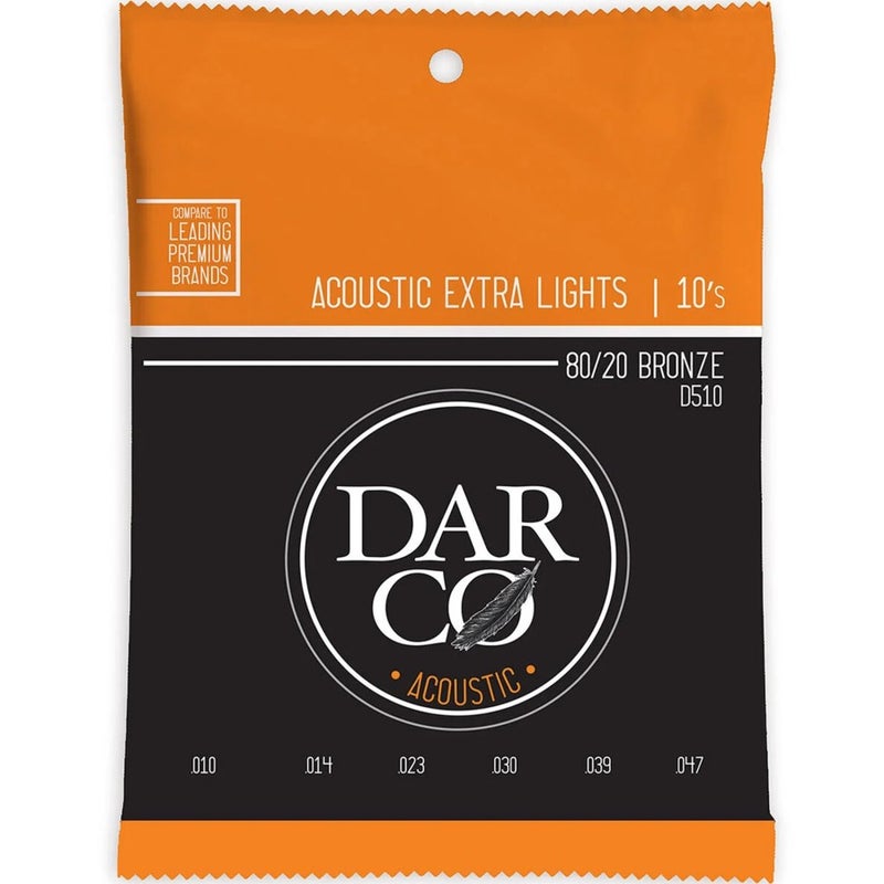 Martin Strings D510 Darco Acoustic Guitar Set 80/20 Bronze Extra Light - 0.10 - 0.47 - Image 1