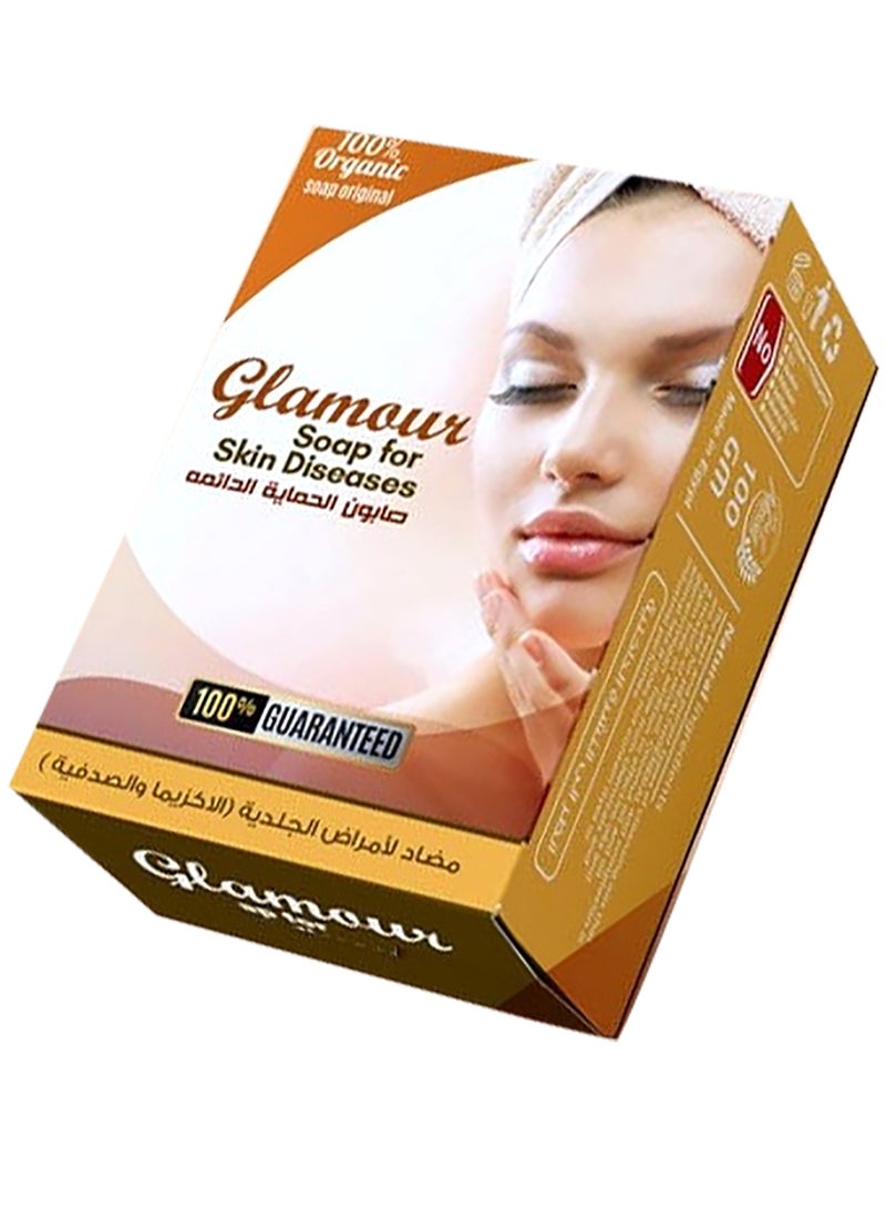 GLAMOUR Soap Glycerin for Prevention of Eczema, Psoriasis and Skin Diseases and Benefits in the Treatment and Peeling of Acne, Recommended for Daily Use Contains Vitamin A, B and E - Image 1