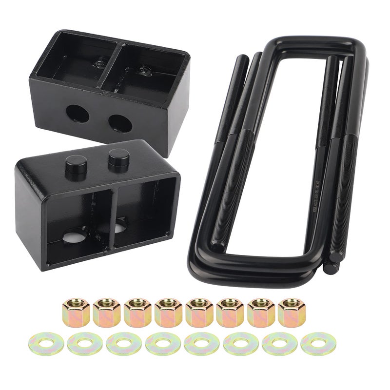 PROEZE 3 Rear Leveling Lift Block Kits for 20042020 F150 3 inch Rear Black Leveling Lift Block Kit Extended Square UBolts Compatible with 20042020 F150 2WD 4WD