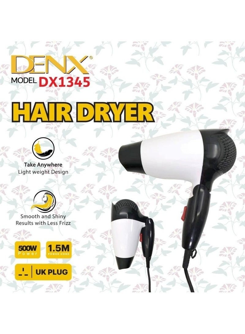 Denx Small and elegant 500-watt travel hair dryer - Image 3