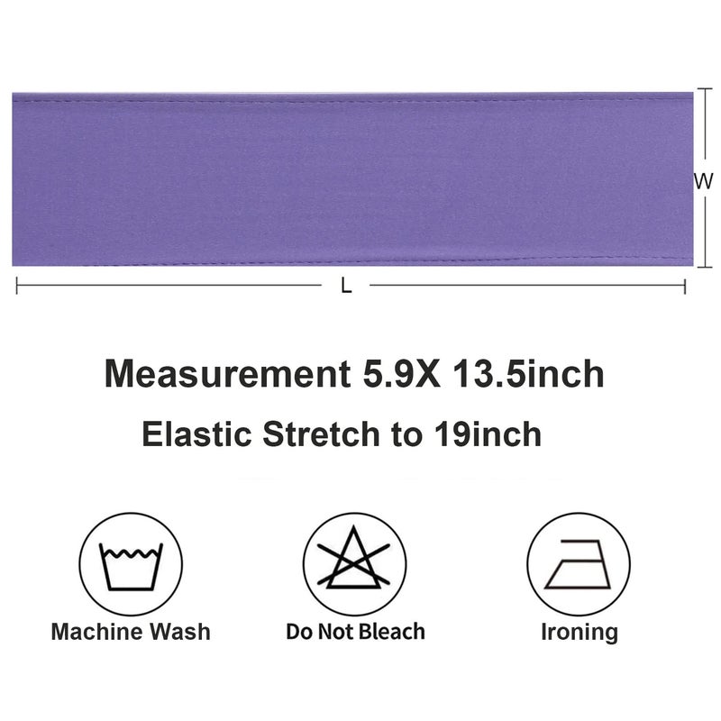 Gankar 50pcs Stretch Spandex Lavender Chair Sashes for Wedding Chair Bands with Buckles  Lavender Chair Bows for Party Banquet Theme Event Decorations (50 Pieces  Lavender) - Image 5