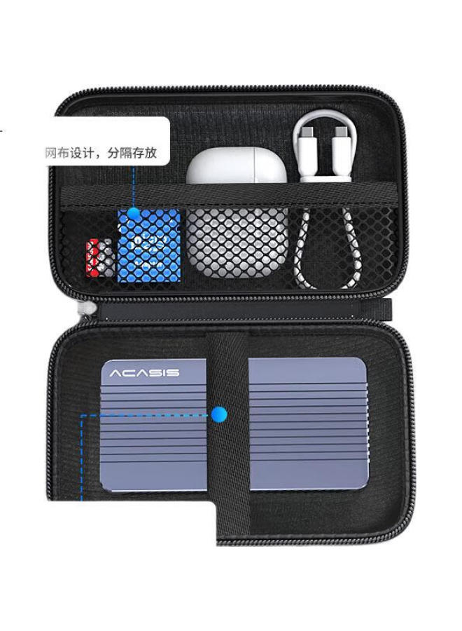 Acasis 2.5-Inch Portable Hard Drive Case, Multifunctional Digital Accessory Storage Pouch, Cable, Power Bank, Usb Drive, Phone, Earphone Portable Protective Cover Ypb - Image 3