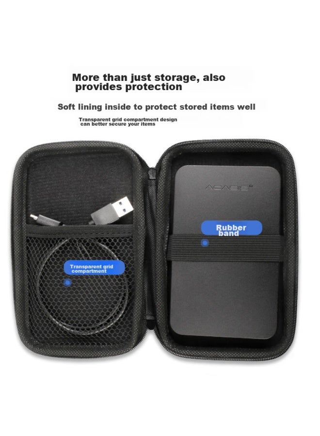 Acasis 2.5-inch Portable Hard Drive Case, Multifunctional Digital Accessory Storage Pouch, Cable, Power Bank, Usb Drive, Phone, Earphone Portable Protective Cover Ypb - Image 4